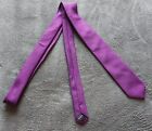 OneSix5ive Mens Skinny Tie Purple Plain Design Polyester Necktie