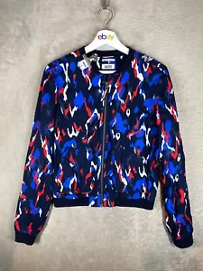 Hilfiger Denim Zip Up Jumper Jackets Size S Womens Blue Logo Long Sleeve - Picture 1 of 11