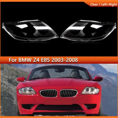 Pair Fits For BMW Z4 E85 2003-2008 Car Headlight Lens Cover Headlamp Shell Clear Foto 1 de 4