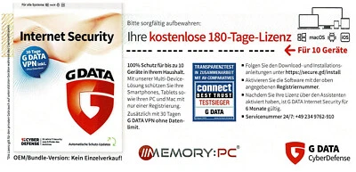 G DATA Internet Security - 10 Geräte/ 6 Monate - Bild 1 von 2