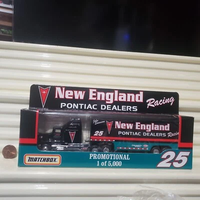 Matchbox 1996 #25 JOHN SWANSON NEW ENGLAND PONTIAC DEALERS SuperStar Transportr - Image 1 of 4