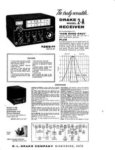 Drake 2A Ham Radio Receiver Specs and Schematic - Picture 1 of 1
