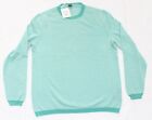 New $650 FEDELI Striped Crewneck Pullover Sweater Men 52 Large L Green CASHMERE