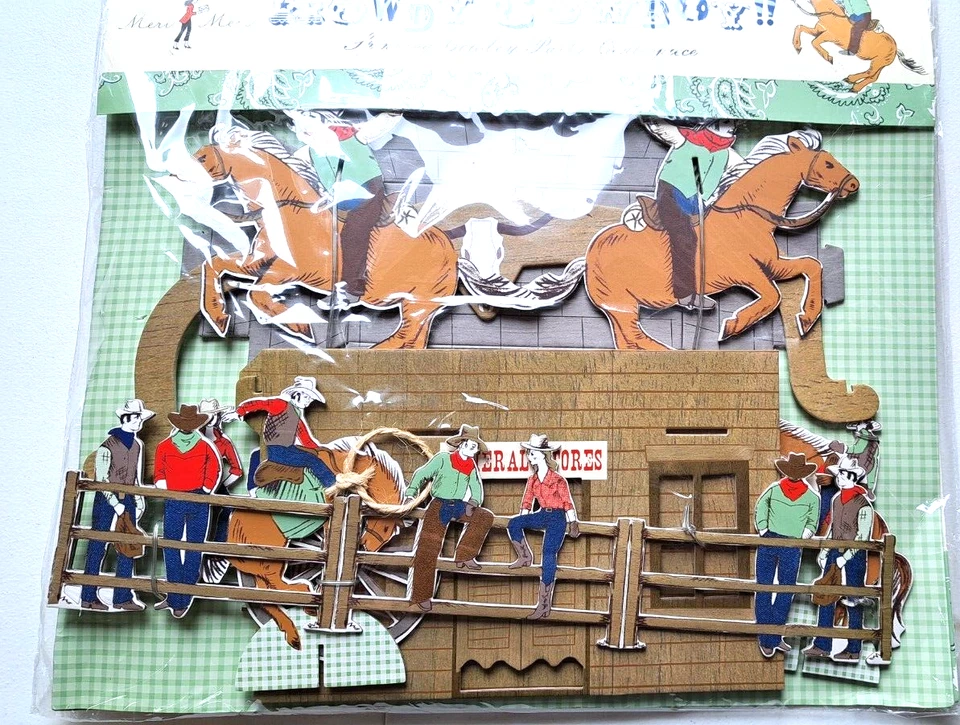 Howdy Cowboy Birthday Party Table Spinning Centerpiece Decoration New - Image 1 of 4