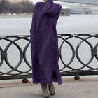 Women Winter Long Sleeve Knitted Maxi Dress Casual Baggy Pocket Jumper Dress