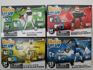 (4) Build Me Up 3 in 1 Building Blocks Robot Compatible w. Other New Great Gift - Picture 1 of 11