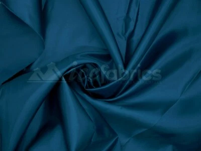 Teal Bridal Satin Fabric Silky By The Yard- Soft Thick Satin-  - Image 1 of 3