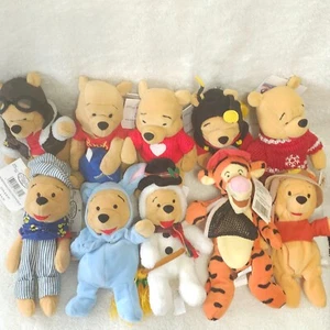 Disney Mini Sitzsack Plüsch Winnie Puuh und Freund 10 Stück Neu Mit Etikett - Bild 1 von 12