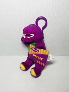 NEW~BARNEY THE PURPLE DINOSAUR 5.5" TALL CLIP ON PLUSH DOLL - Picture 1 of 5