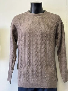 Herren Store Rundhals Zopfmuster Pullover Junper - Bild 1 von 8