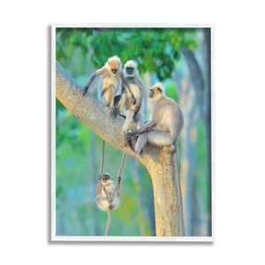 Fun Playing Monkeys Framed Giclee Art by Thomas Vijayan - Picture 1 of 8