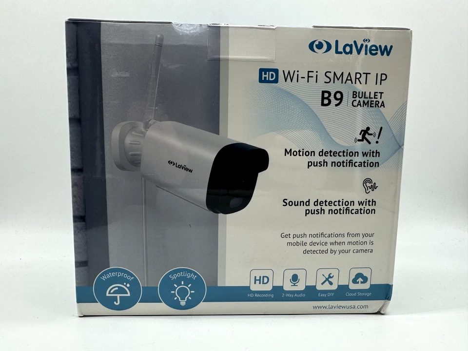 LaView HD Wi=Fi Smart IP B9 Bullet, Security Camera Outdoor (4 Pack)- White - Image 1 of 3