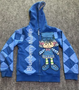 🫐 Strawberry Shortcake Kids Blueberry Muffin Jacket W/Hoodie EUC - Size M - Picture 1 of 7