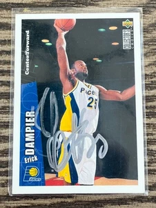 1996 Upper Deck #253 Erick Dampier Signed Autographed Rookie Card Indiana Pacers - Picture 1 of 2