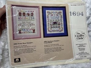 Creative Circle Vintage Cross Stitch Kit 1694 & 0550 Country Cottage & Garden - Picture 1 of 5