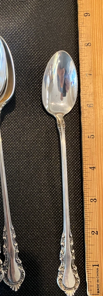 1 СТОЛОВЫЕ ПРИБОРЫ ИЗ СТЕРЛИНГОВОГО СЕРЕБРА REED & BARTON ГРУЗИНСКАЯ РОЗА 1 ЧАЙНАЯ ЛОЖКА ЛЬДА 8 av. ea - Изображение 1 из 1