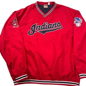 Cleveland Indians Baseball Pullover Herren 2XL rot Softshell genäht Wahoo 1901 - Bild 1 von 12