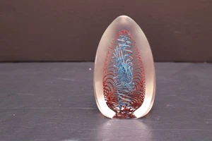 Spectacular HENRY SUMMA Complex ABSTRACT Art Glass PAPERWEIGHT Sculpture 5" - Foto 1 di 10