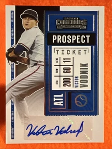 VICTOR VODNIK 2020 CONTENDERS BASEBALL PROSPECT TICKET AUTO #PT2-VV BRAVES - Picture 1 of 2