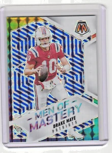 Drake Maye 2025 Panini Mosaic Men of Mastery Blue Prizm /99 SP #3 Patriots - Picture 1 of 2