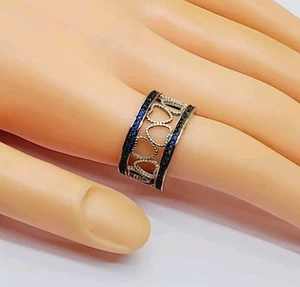 Anillo vintage de plata esterlina 925 Cathy's joyería diseñador firmado talla 7,5 (73) - Imagen 1 de 7