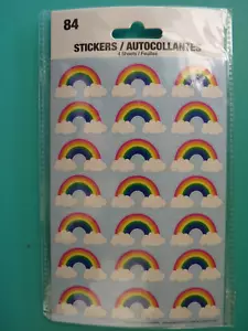 RAINBOW STICKERS Sealed Pack (4) Sheets - Picture 1 of 2