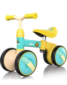 B. Ente Baby Laufrad grün gelb Kleinkind Kind 4 Rad Kiddie Bike NEU - Bild 1 von 17