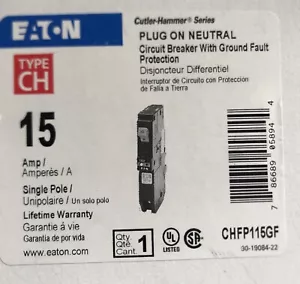 NUOVO EATON CUTLER MARTELLO CHFP115GF INTERRUTTORE AFCI ARCO GUASTO 15 AMP 1 POLO - Foto 1 di 1