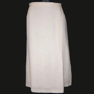 Vtg Atelier Goldner Schnitt Cream Skirt Sz 10 Euro 46 Silk Blend Lined W32 L28 - Picture 1 of 6