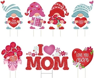 7 Pieces Mother'S Day Yard Signs Decorations with Stakes, Happy Mothers Day Outd - Picture 1 of 7