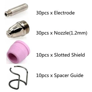 80pcs Plasma Cutter Torch Nozzle 1.2mm Electrode Kits for Everlast SuperCut 51P - Picture 1 of 5