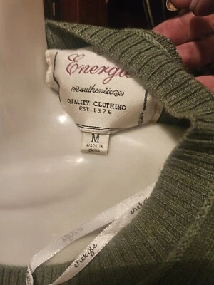 Camisa Energie Juniors Mediana Tejido Gofre Verde Manga Larga Pullover Henley Nueva con Etiquetas Foto 1 de 4