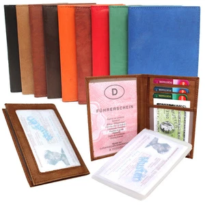 Ausweismappe mit Sichtfenster Ausweisetui Kartenetui Damen Herren 9 Farben - Bild 1 von 8