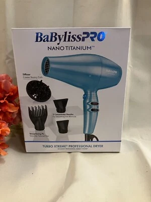 Babyliss Pro Nano Titanium Hair Dryer 1875W w/ 4 Attachments - Minimizes Frizz - Image 1 of 2