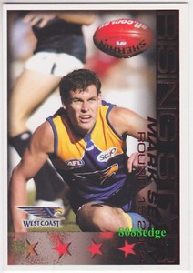 2005 SELECT HERALD SUN AFL RISING STAR: MARK SEABY #RS15 WEST COAST EAGLES