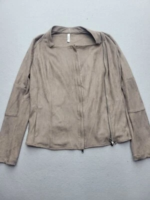 Женская куртка Miilla среднего размера коричневая с асимметричными карманами однотонная на короткой молнии из ПВХ Китая - Изображение 1 из 4