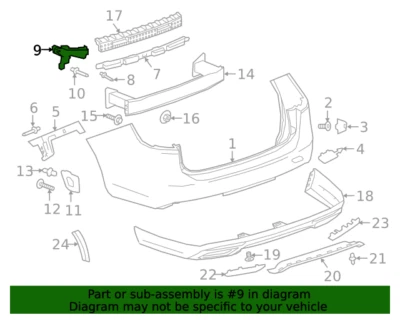 Suporte de abertura de lâmpada traseira parachoque traseiro Buick Regal Tourx fabricante de equipamento original  - Imagem 1 de 4
