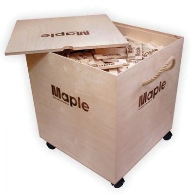 MAPLE Holzbausteine Bausteine Bauklötze 100, 200, 400, 500, 600, 1000 Stück  - Bild 1 von 4