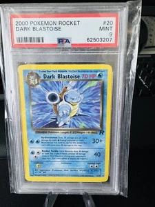 Dark Blastoise 20/82 Team Rocket Pokemon Card Non Holo Rare Psa 9 Mint 2000 - Picture 1 of 2