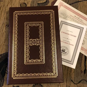 A WIDOW'S STORY by Joyce Carol Oates Easton Press SIGNED 1ST ED w/COA Like New! - Picture 1 of 4