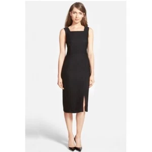 Classiques Entier Black Sheath Dress Square Neck Sleeveless Sz.12 NWT $289 - Picture 1 of 7