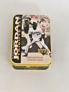 1995 Upper Deck Michael Jordan Tribute Embossed Metal 5 Card Set In Tin Baseball