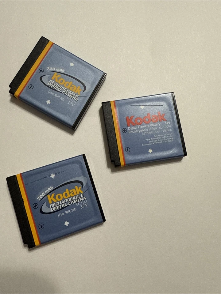 Lote De 3 Baterías Kodak KLIC-7001 720mAh 3.7V Para M341 M340 M320 M1073 M86 Foto 1 de 3