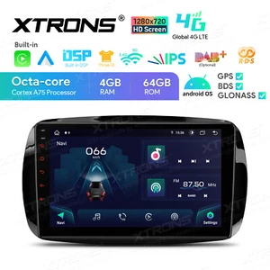4G Android 14 8Core 64GB Car Stereo GPS Radio CarPlay For Smart Fortwo 2015-2018 - Picture 1 of 12