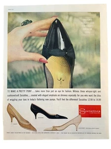 Vintage 1961 Socialites Red Cross Shoes Pretty Point Advertisement Print Ad - Picture 1 of 5