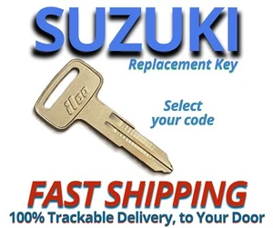 Suzuki Motorcycle ATV Keys Replacement Key Cut to Code F39810-F59597 Metal Head - Picture 1 of 2
