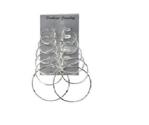 Par de pendientes de aro de placa de plata 6 aro joyería **vendedor del Reino Unido** Post rápido* - Imagen 1 de 1