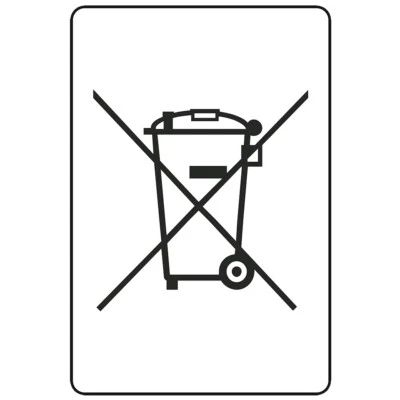 KÖNIG WERBEANLAGEN Aufkleber WEEE-Gerätekennzeichen ohne Balken RoHS-konf. Aufkleber 10x15mm 10/Bog