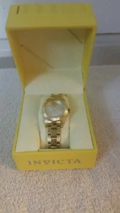 Reloj de buceo profesional para mujer Invicta 16762 esfera dorada enchapado en oro - Imagen 1 de 8