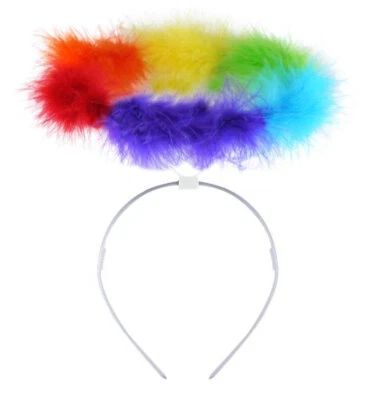 HENBRANDT Pride Regenbogen Engel Heiligenschein Stirnband - Kostüm Zubehör ausgefallenes Verkleiden Multi Homosexuell